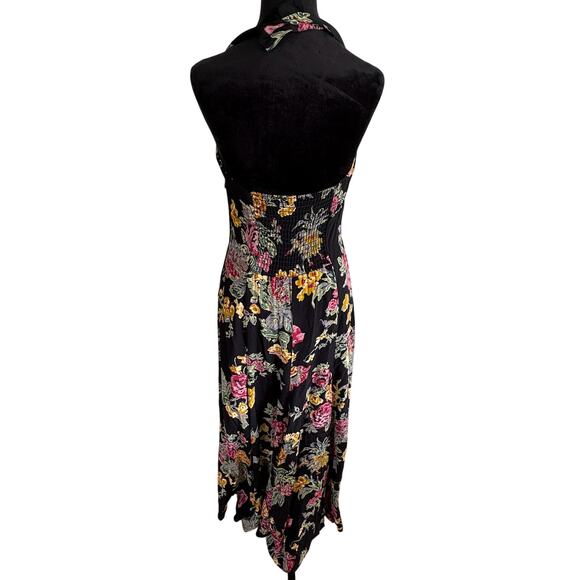 Sue Wong Vintage 90s Black Floral Maxi Dress – Size Small - Picture 5 of 8